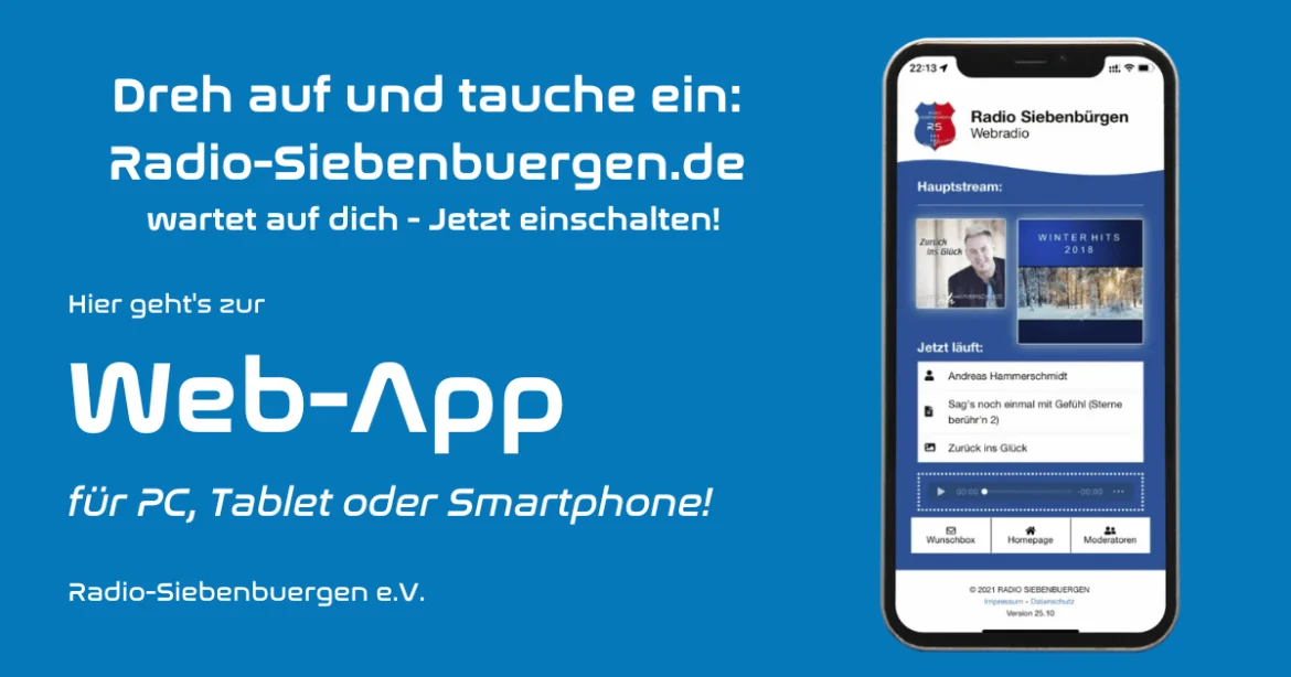 Entdeckt unsere Web-App – Radio Siebenbürgen jederzeit und überall!