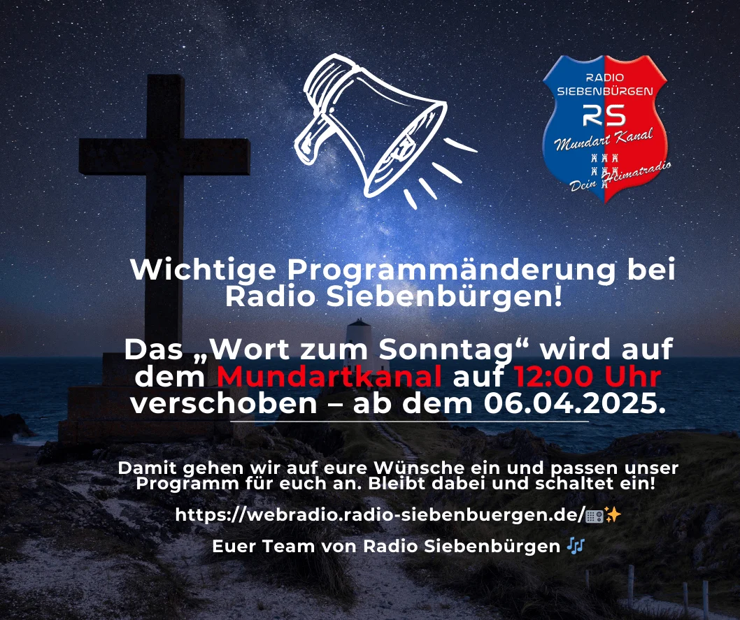 Wichtige Programmänderung bei Radio Siebenbürgen!