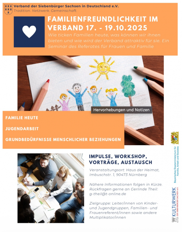 Flyer / Einladung für Veranstalung Familienfreundlichkeit im Verband