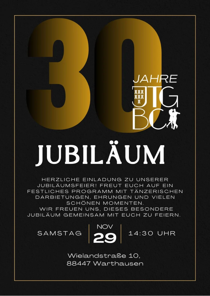 30 Jahre JTG Biberach – Feierlicher Rückblick, Ehrungen und gelebte Tradition in Warthausen