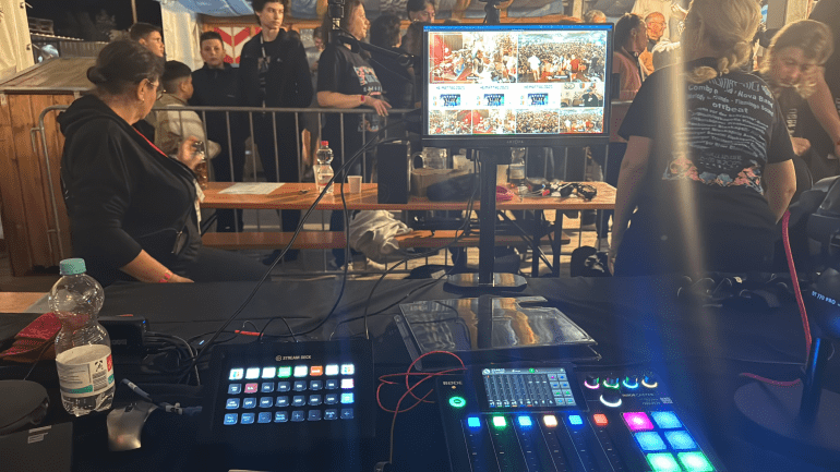 Technischer Aufbau aus dem Festzelt in Dinkelsbühl