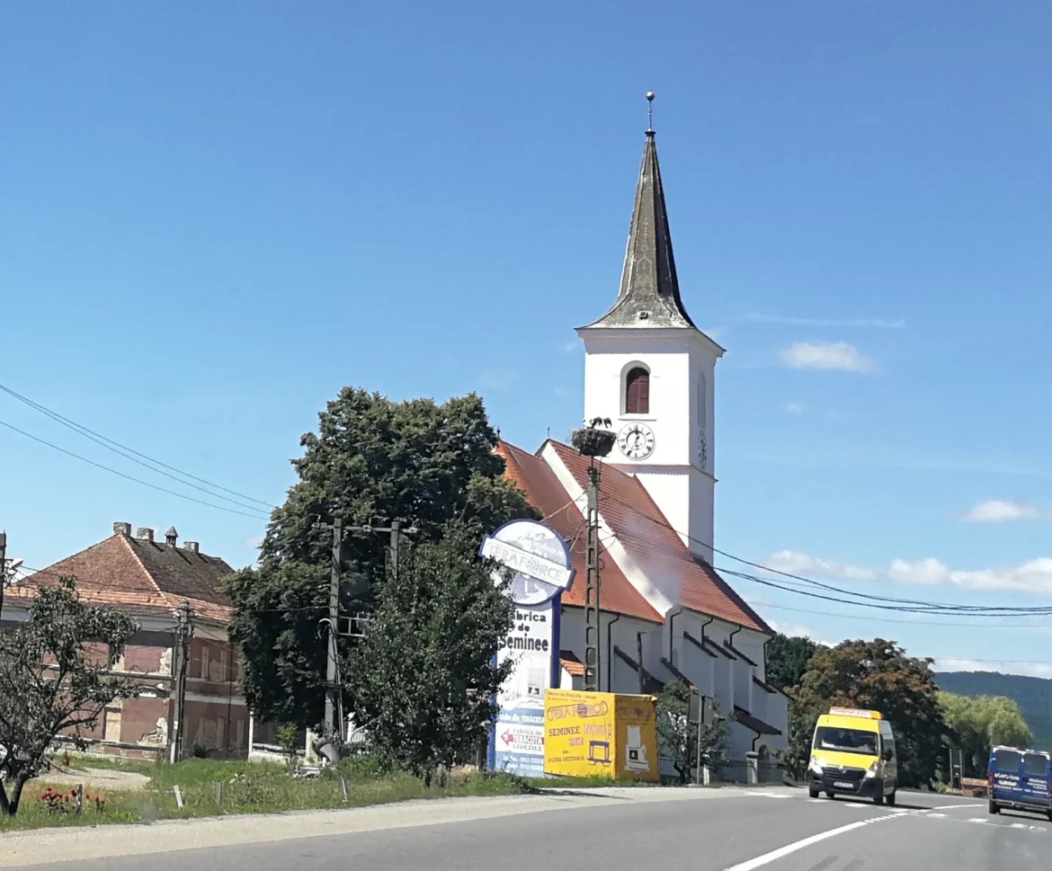 Die evangelische Kirche in Jaad von außen