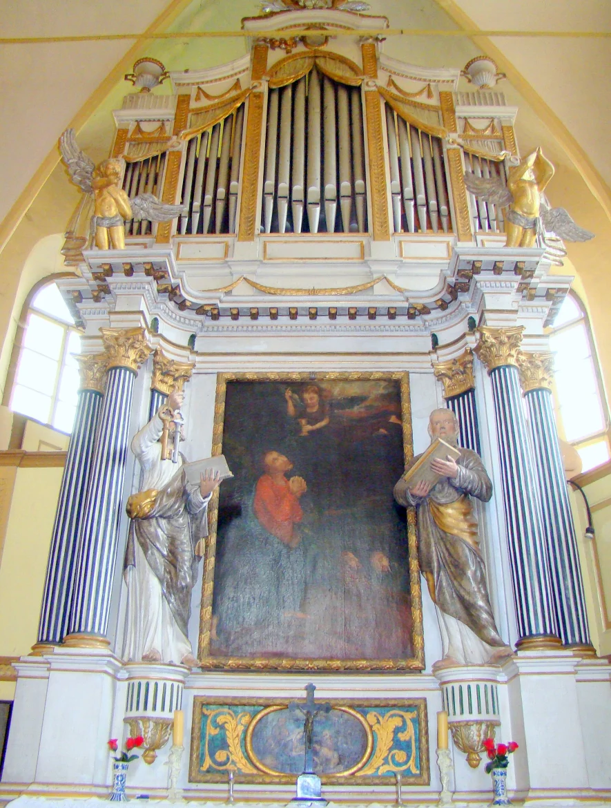Die evangelische Kirche in Katzendorf von außen