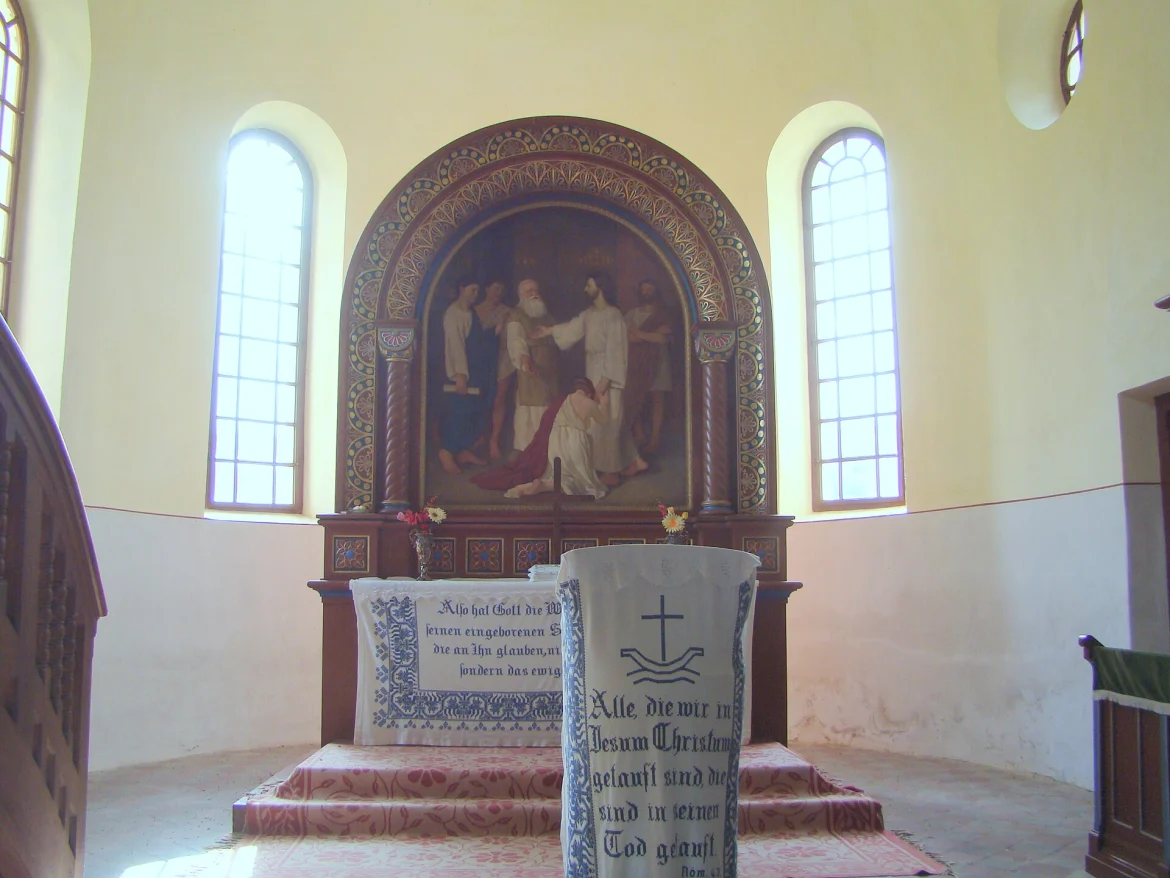 Innenraum der evangelischen Kirche in Kreisch bei Schäßburg
