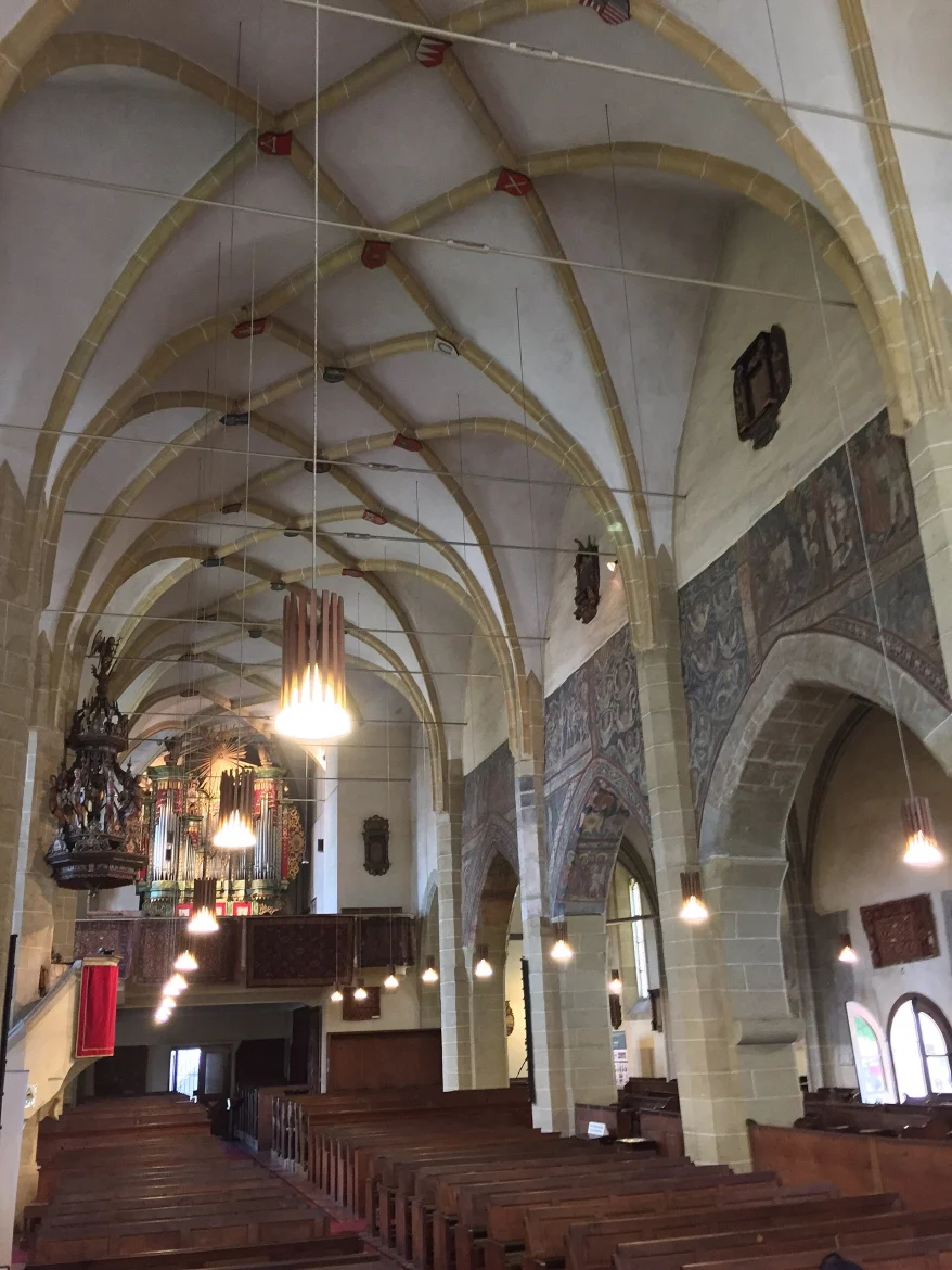 Innenraum der evangelischen Kirche in Mediasch