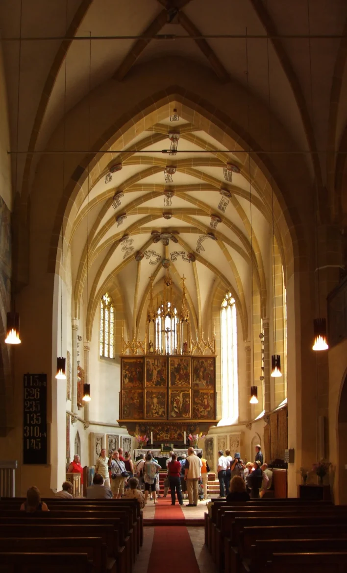 Die evangelische Kirche in Mediasch von außen