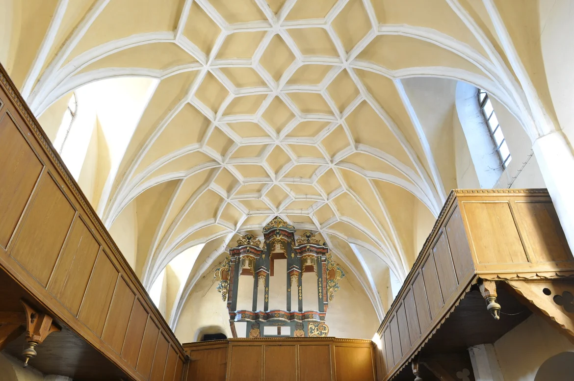 Die evangelische Kirche in Neudorf bei Hermannstadt von außen
