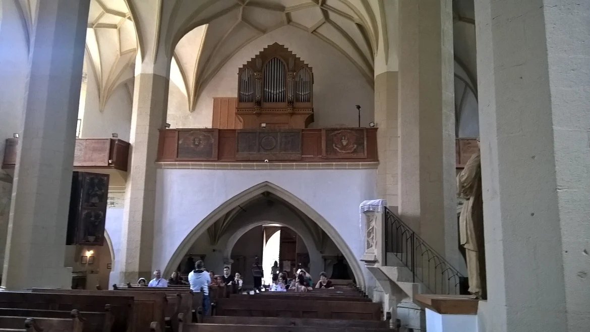 Die evangelische Kirche in Schäßburg von außen