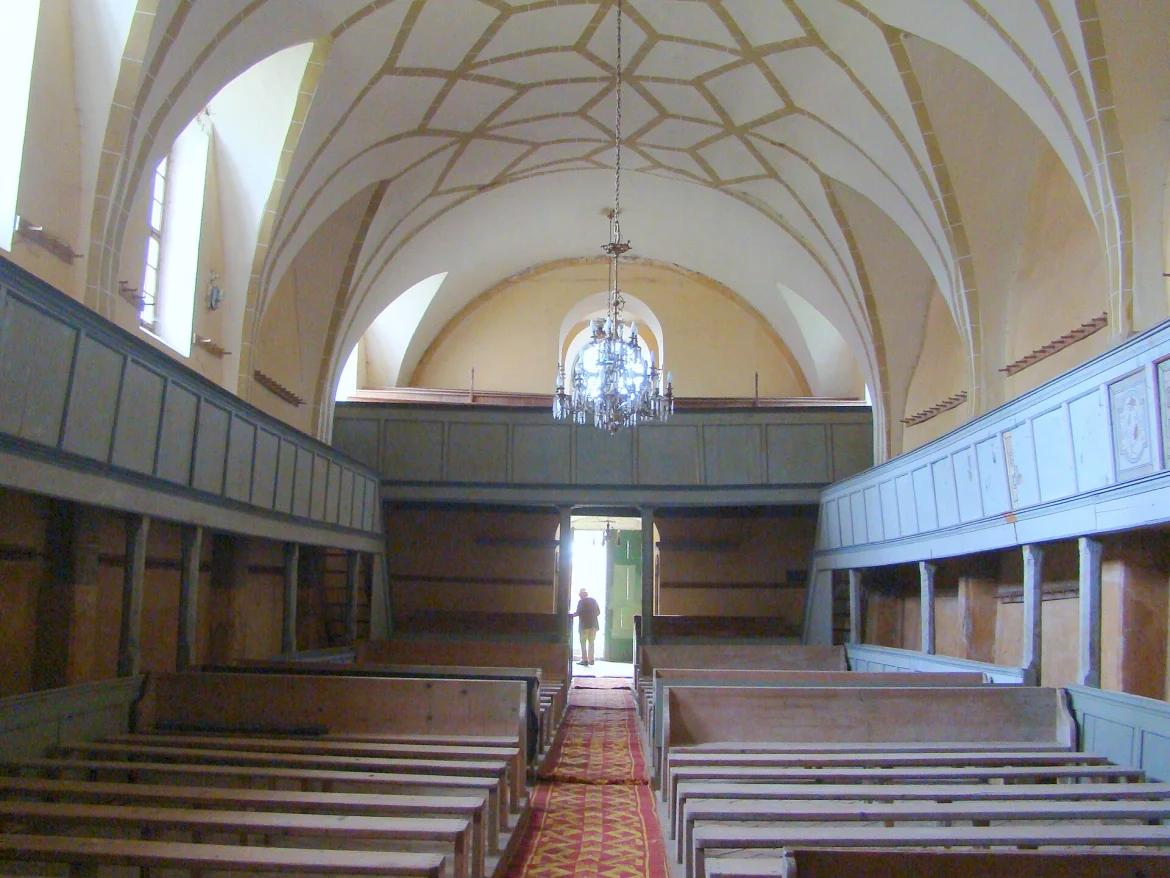 Innenraum der evangelischen Kirche in Seiburg