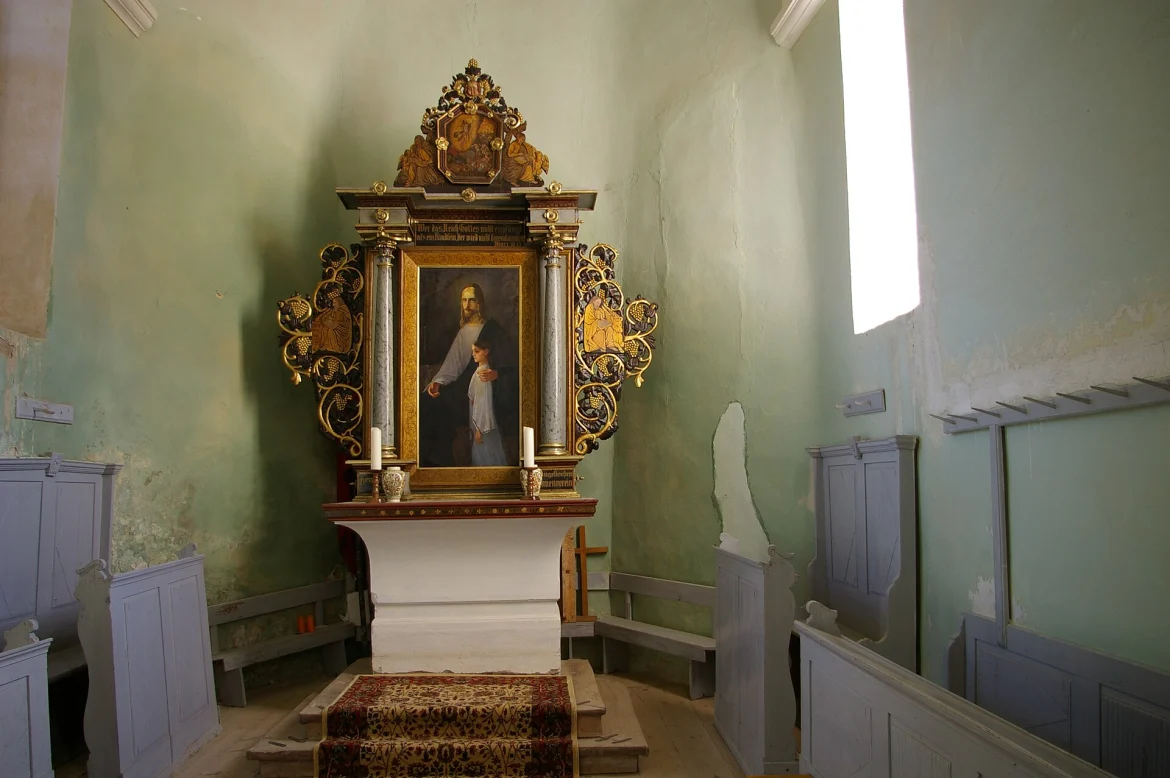 Die evangelische Kirche in Seligstadt von außen