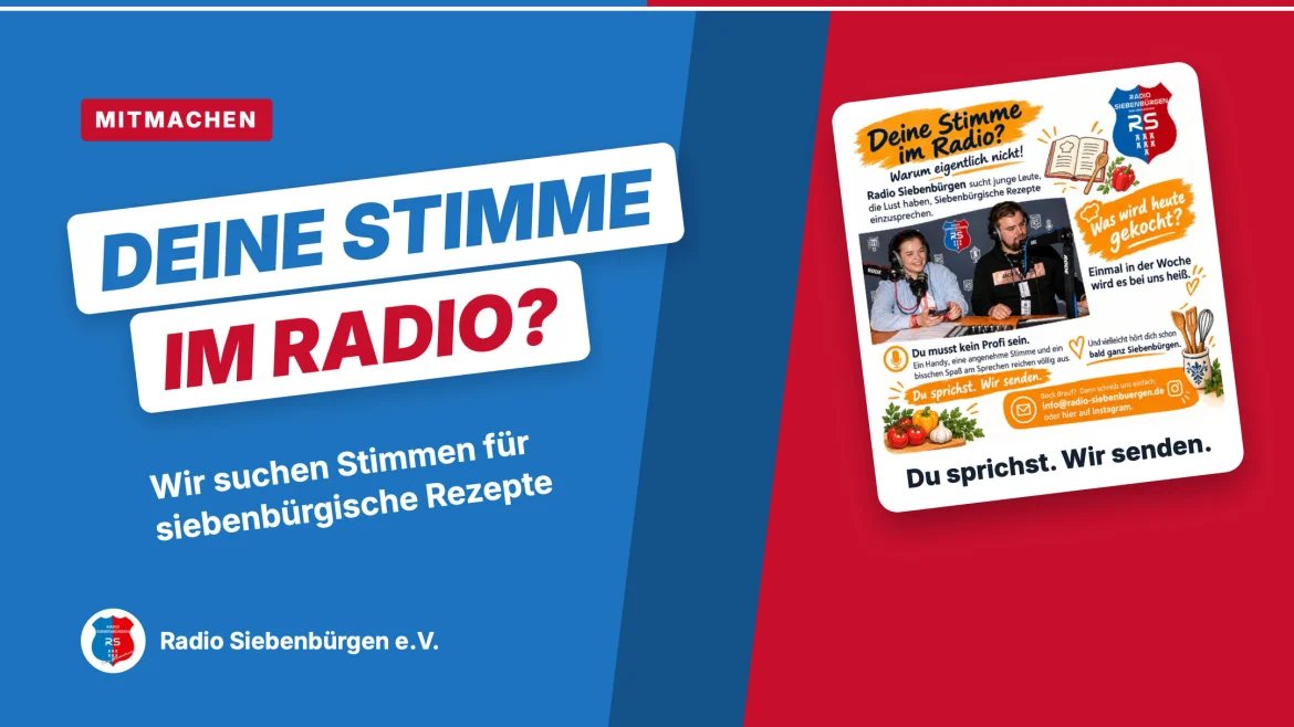 Titelbild: Deine Stimme im Radio? Wir suchen Stimmen für siebenbürgische Rezepte